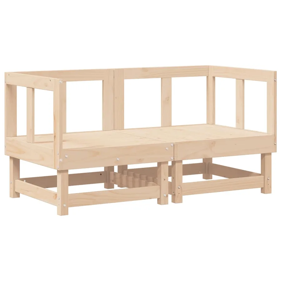 Canapés d'angle avec coussins 2 pcs bois de pin massif - 3