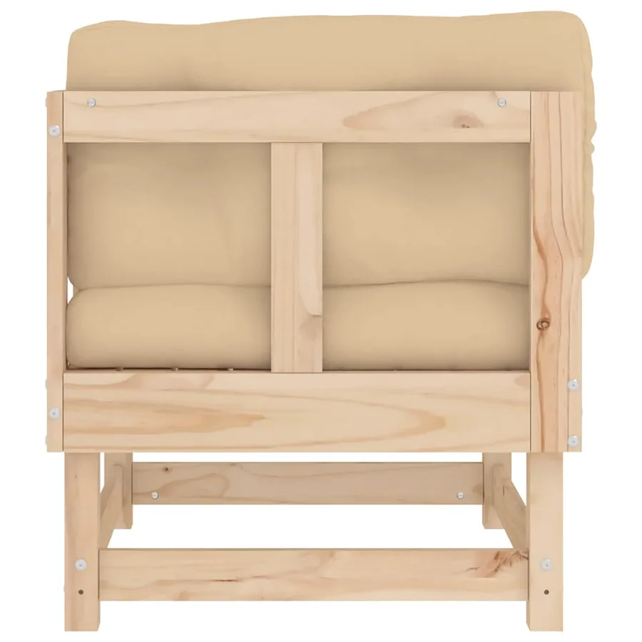 Canapés d'angle avec coussins 2 pcs bois de pin massif - 6