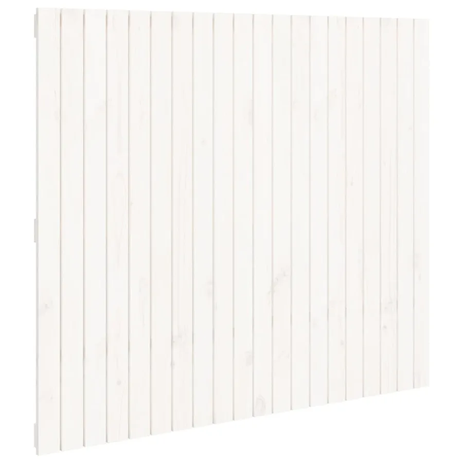 Tête de lit murale Blanc 127,5x3x110 cm Bois massif de pin - 2