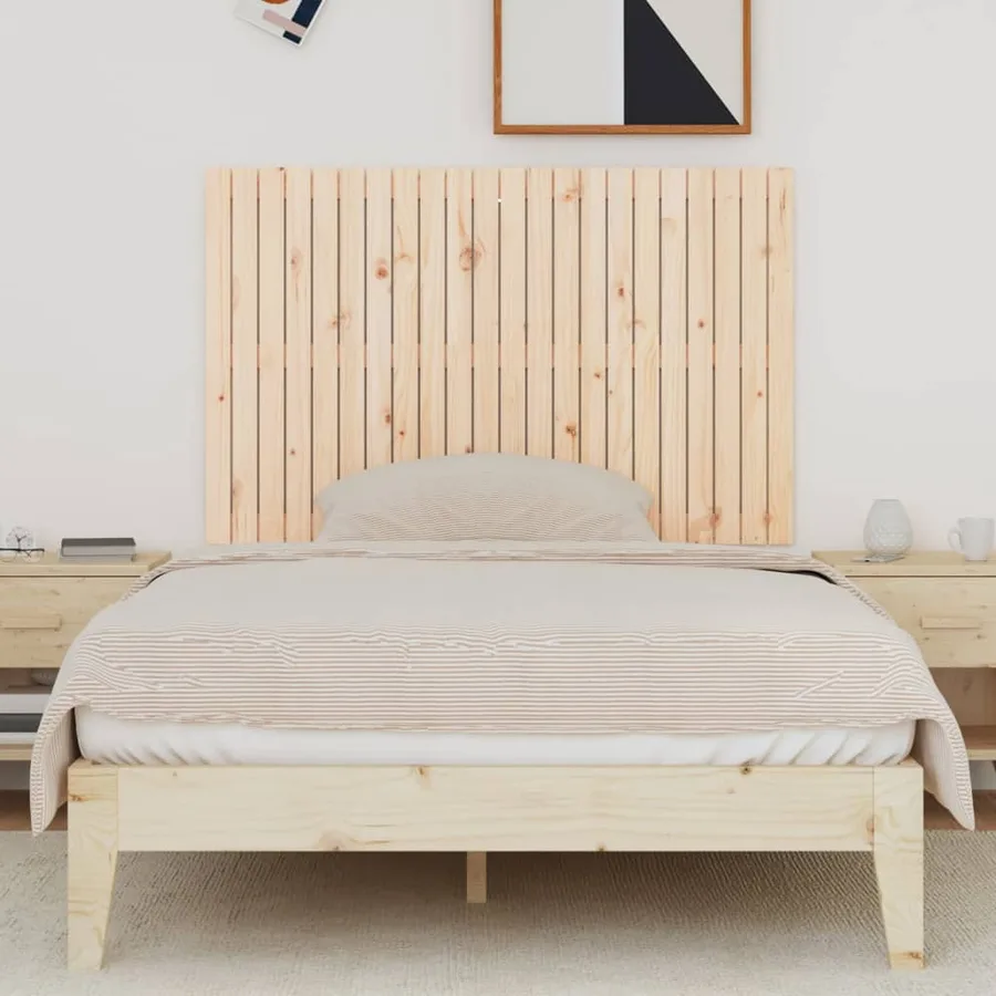 Tête de lit murale 140x3x90 cm Bois massif de pin - 3