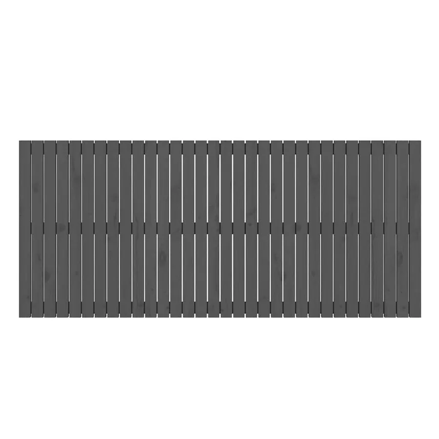 Tête de lit murale Gris 204x3x90 cm Bois massif de pin - 4