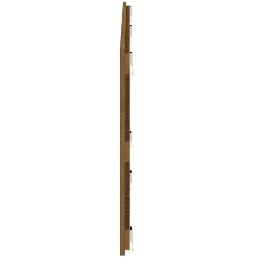 Tête de lit murale Marron miel 166x3x60 cm Bois massif de pin - 5