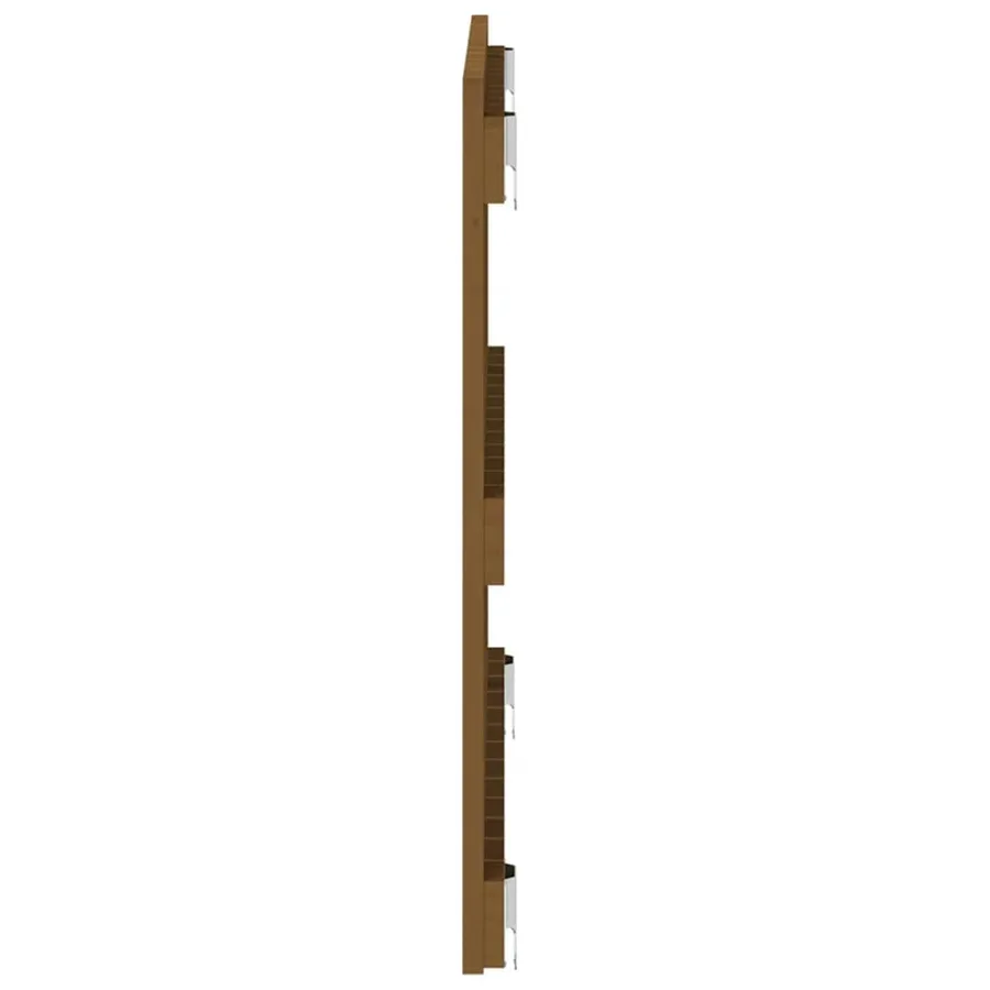 Tête de lit murale Marron miel 82,5x3x60 cm Bois massif de pin - 5