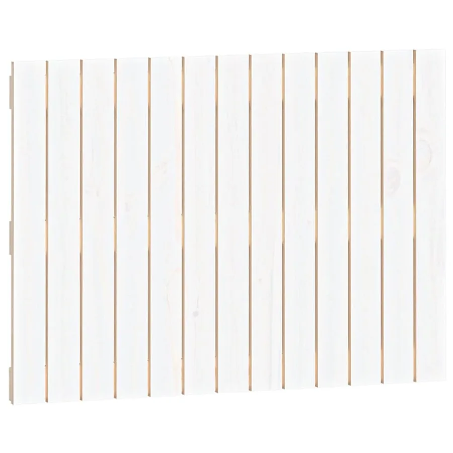 Tête de lit murale Blanc 82,5x3x60 cm Bois massif de pin - 2