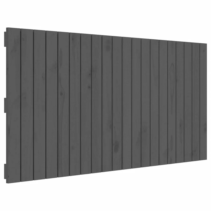 Tête de lit murale Gris 127,5x3x60 cm Bois massif de pin - 2