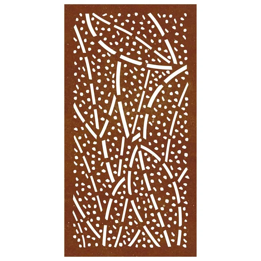 Décoration murale jardin 105x55 cm acier corten design feuille - 5