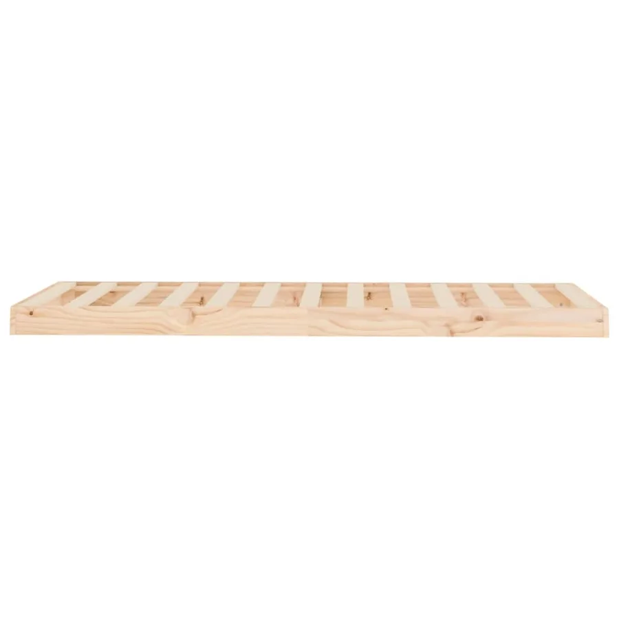 Cadre de lit sans matelas 75x190 cm bois de pin massif - 6