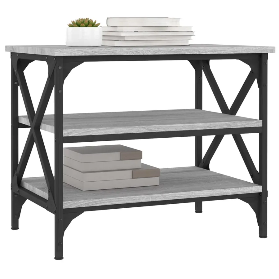 Table d'appoint Sonoma gris 55x38x45 cm Bois d'ingénierie - 4