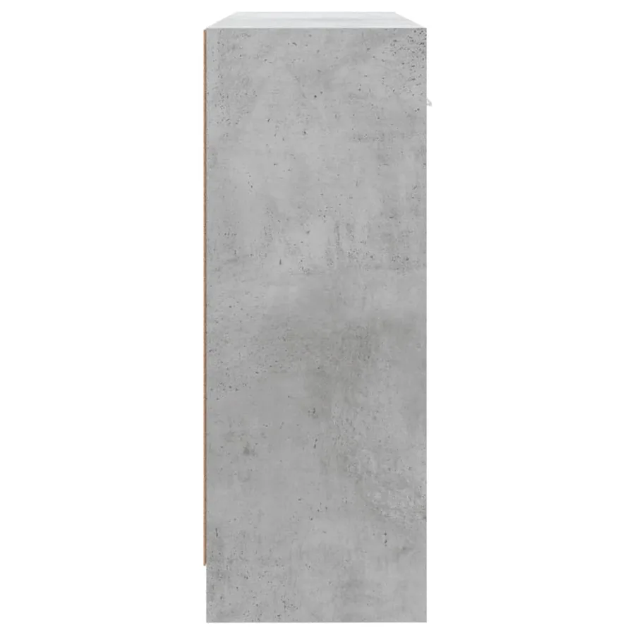 Buffet gris béton 91x28x75 cm bois d'ingénierie - 7
