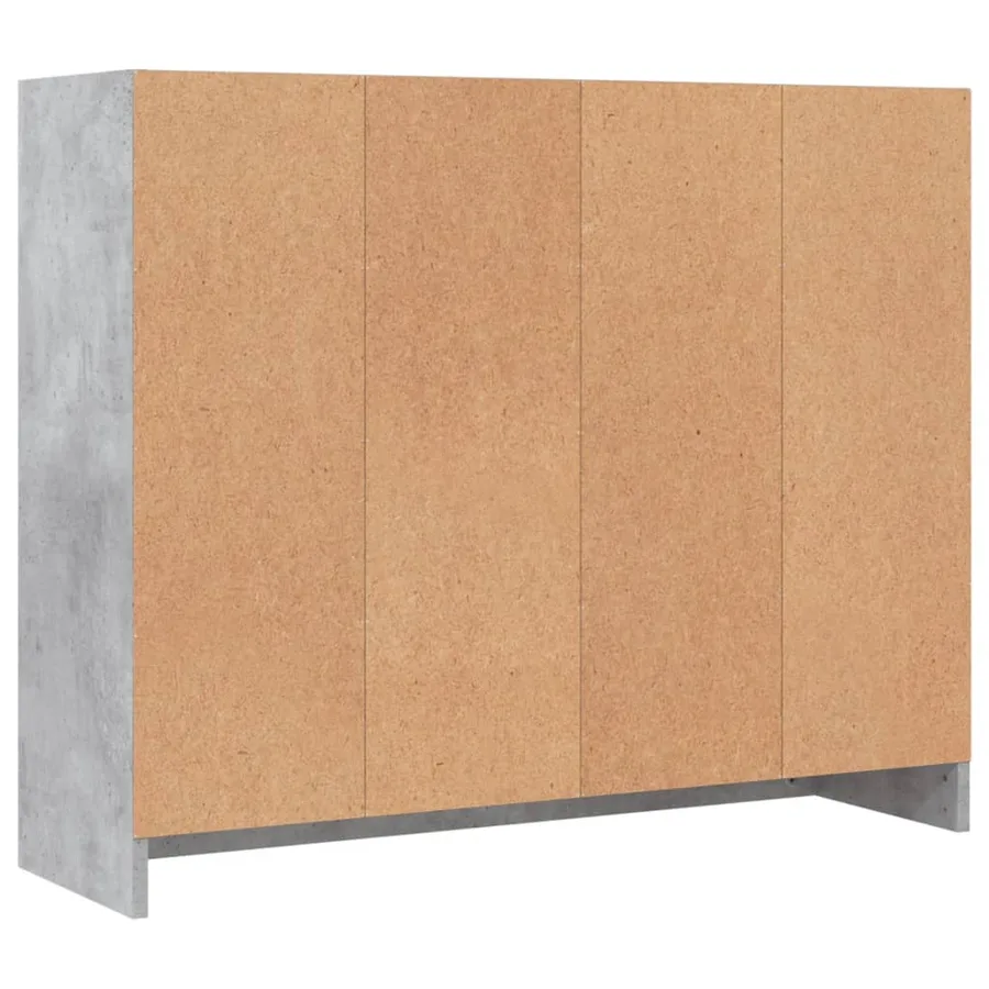 Buffet gris béton 91x28x75 cm bois d'ingénierie - 8