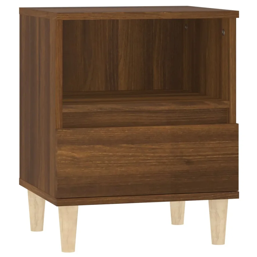 Table de chevet Chêne marron 40x35x50 cm - 2