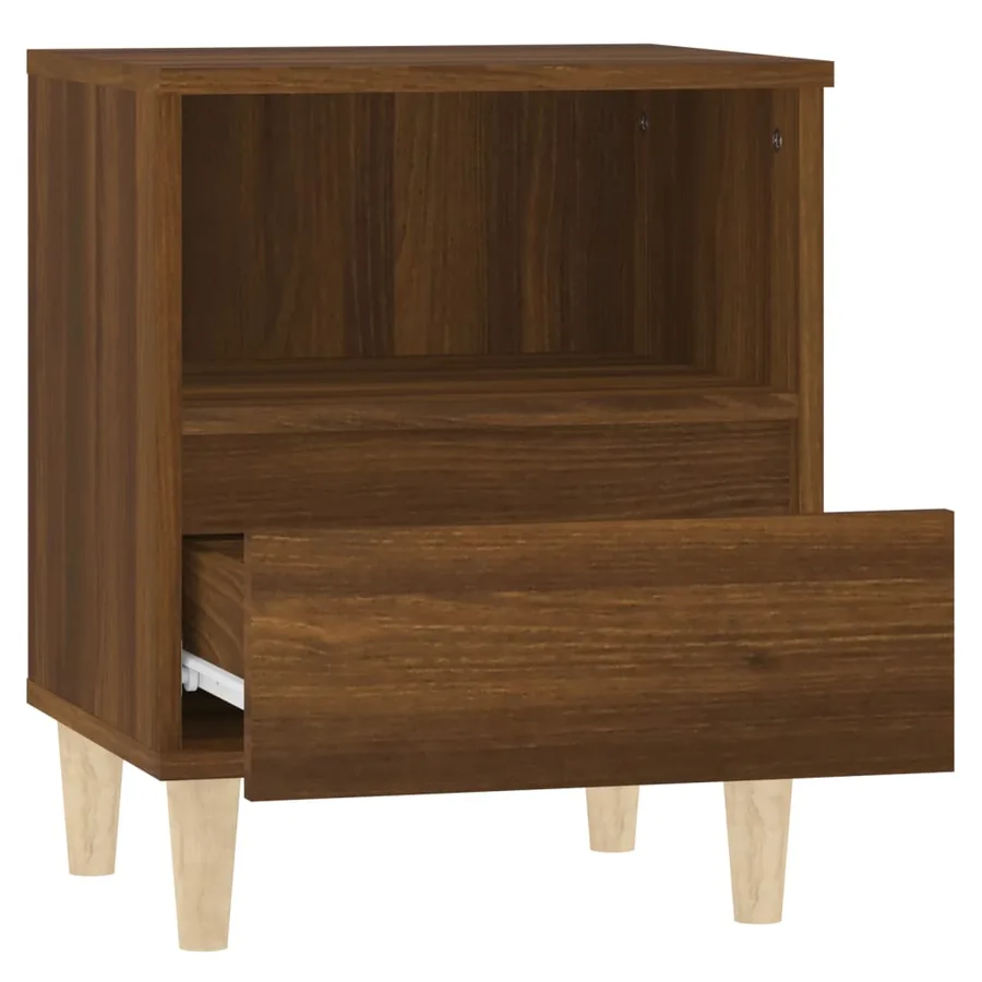 Table de chevet Chêne marron 40x35x50 cm - 7