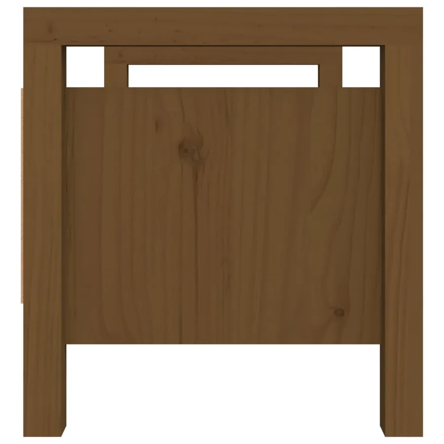 Banc d'entrée Marron miel 80x40x43 cm Bois de pin massif - 5