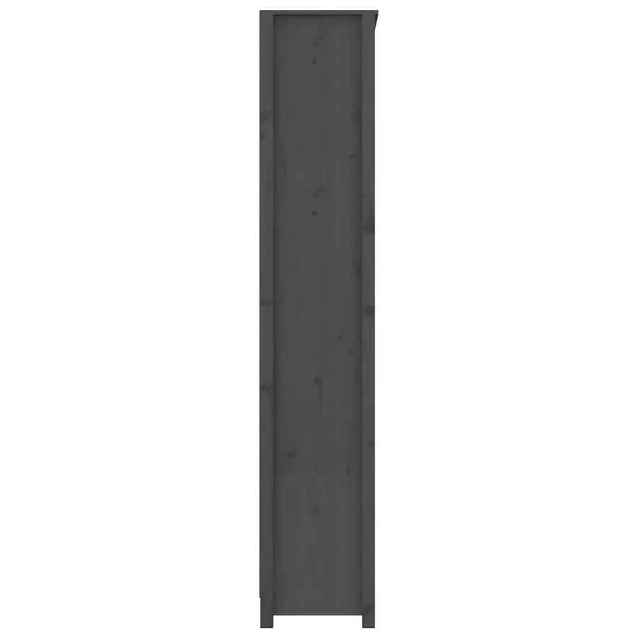 Bibliothèque Gris 80x35x183 cm Bois de pin massif - 6
