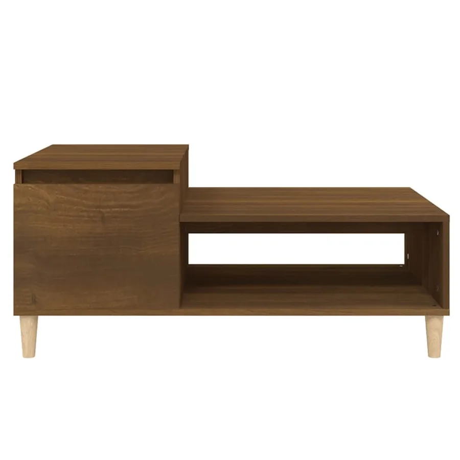 Table basse Chêne marron 100x50x45 cm Bois d'ingénierie - 5