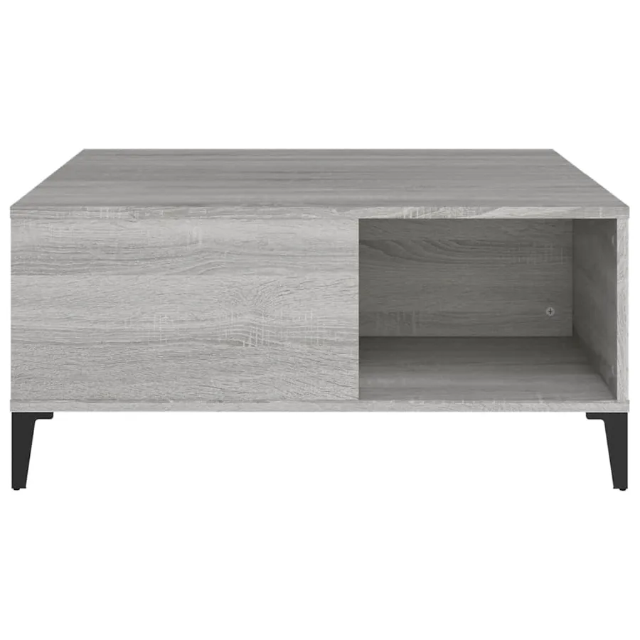 Table basse sonoma gris 80x80x36,5 cm bois d'ingénierie - 5