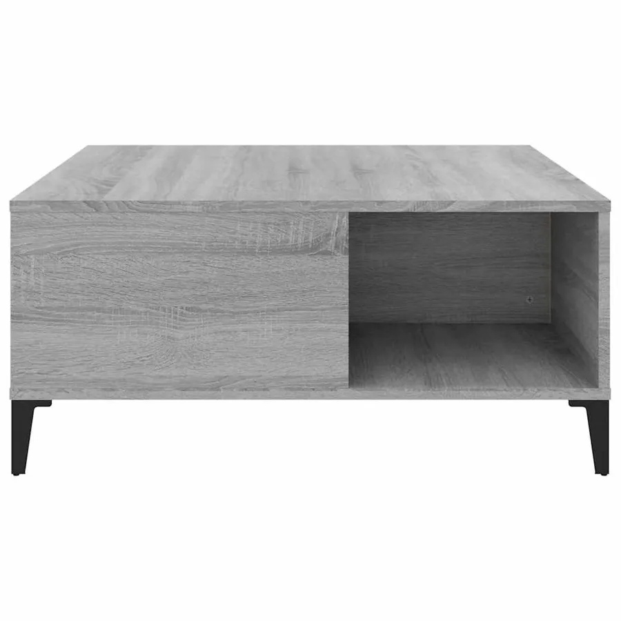 Table basse sonoma gris 80x80x36,5 cm bois d'ingénierie - 6