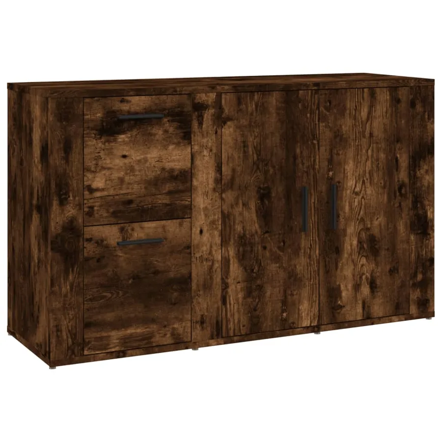 Buffet Chêne fumé 100x33x59,5 cm Bois d'ingénierie - 2
