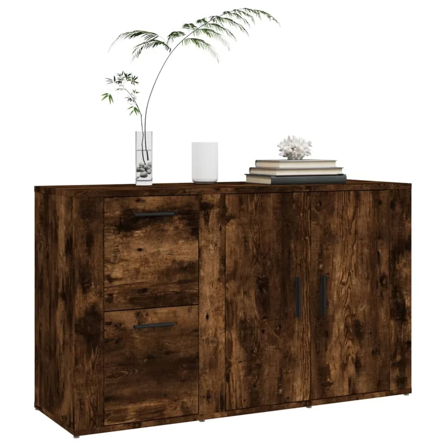 Buffet Chêne fumé 100x33x59,5 cm Bois d'ingénierie - 4
