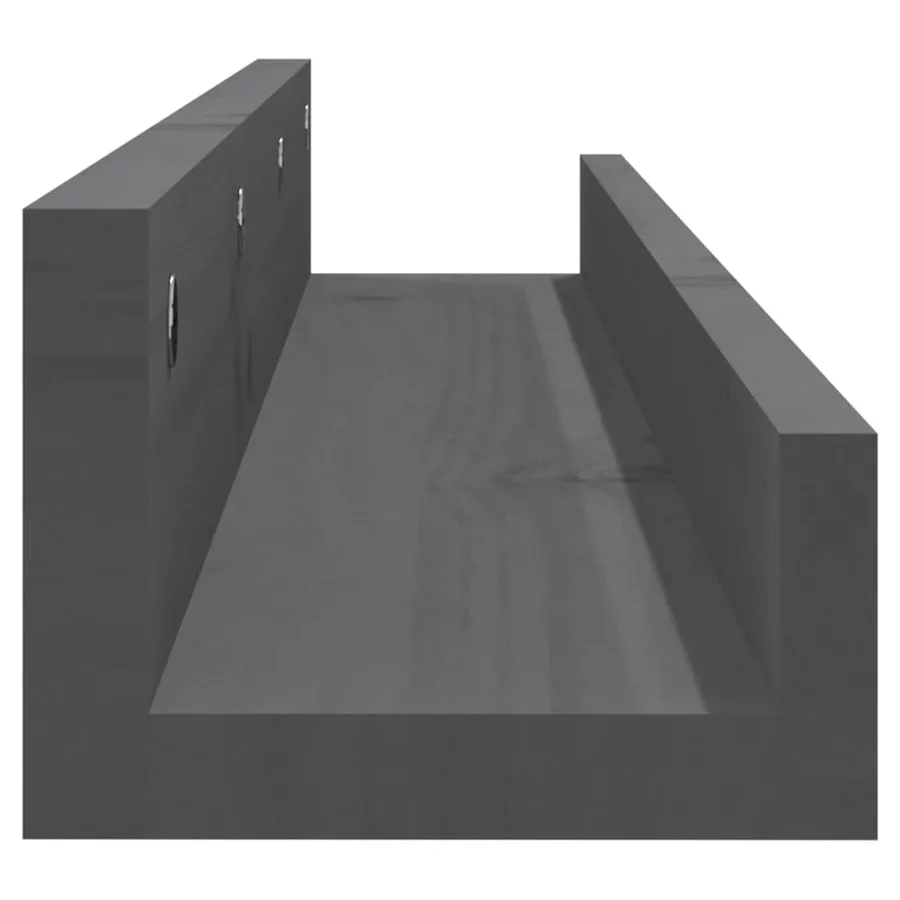 Étagères murales 2 pcs Gris 80x12x9 cm Bois de pin massif - 5