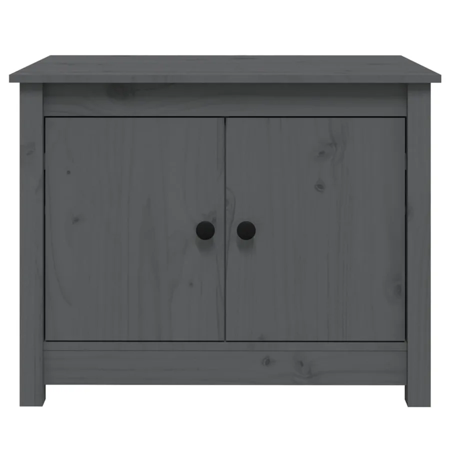 Table basse Gris 71x49x55 cm Bois massif de pin - 6