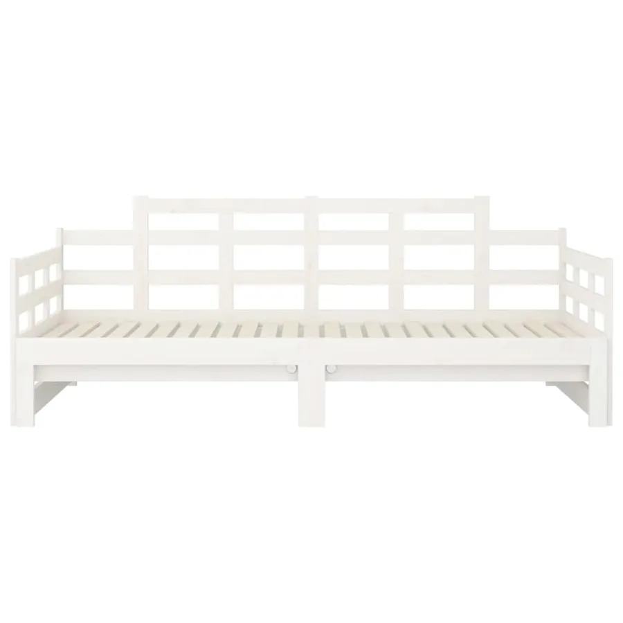 Lit coulissant sans matelas blanc 2x(90x200) cm - 10