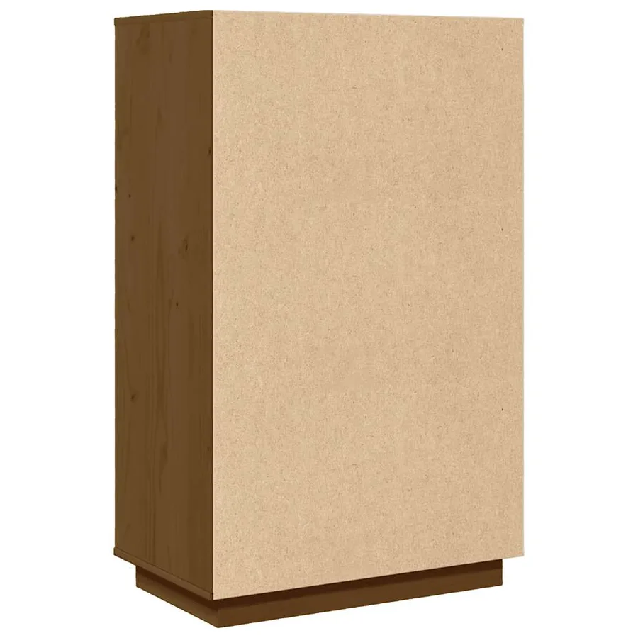 Buffet haut Marron miel 67x40x108,5 cm Bois massif de pin - 8