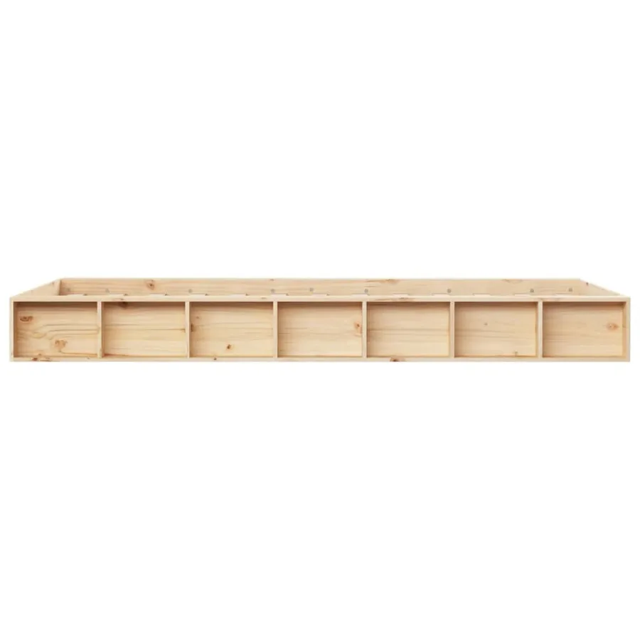 Cadre de lit sans matelas 75x190 cm bois massif - 5