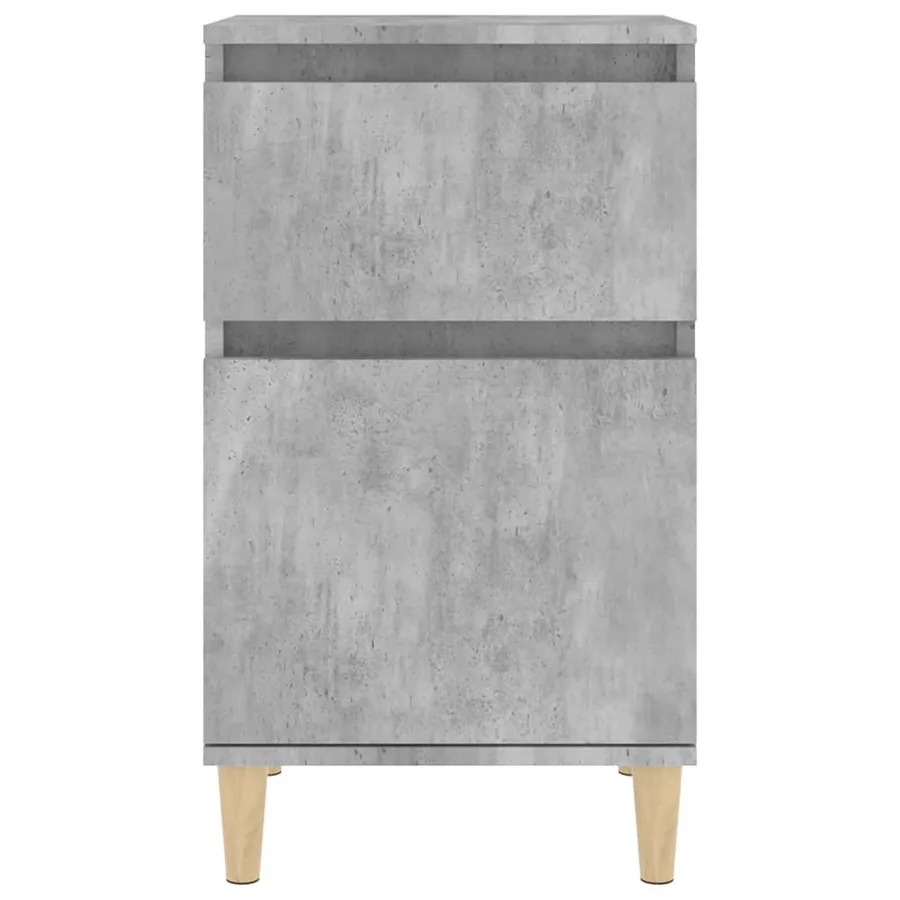 Table de chevet gris béton 40x35x70 cm - 6