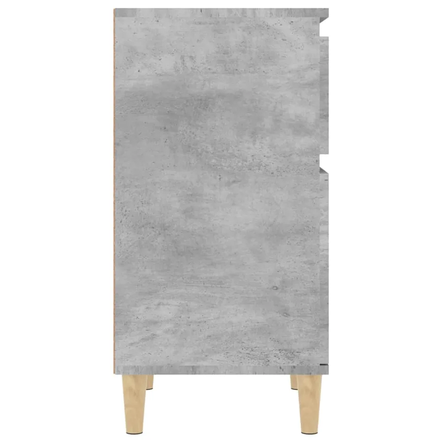 Table de chevet gris béton 40x35x70 cm - 7