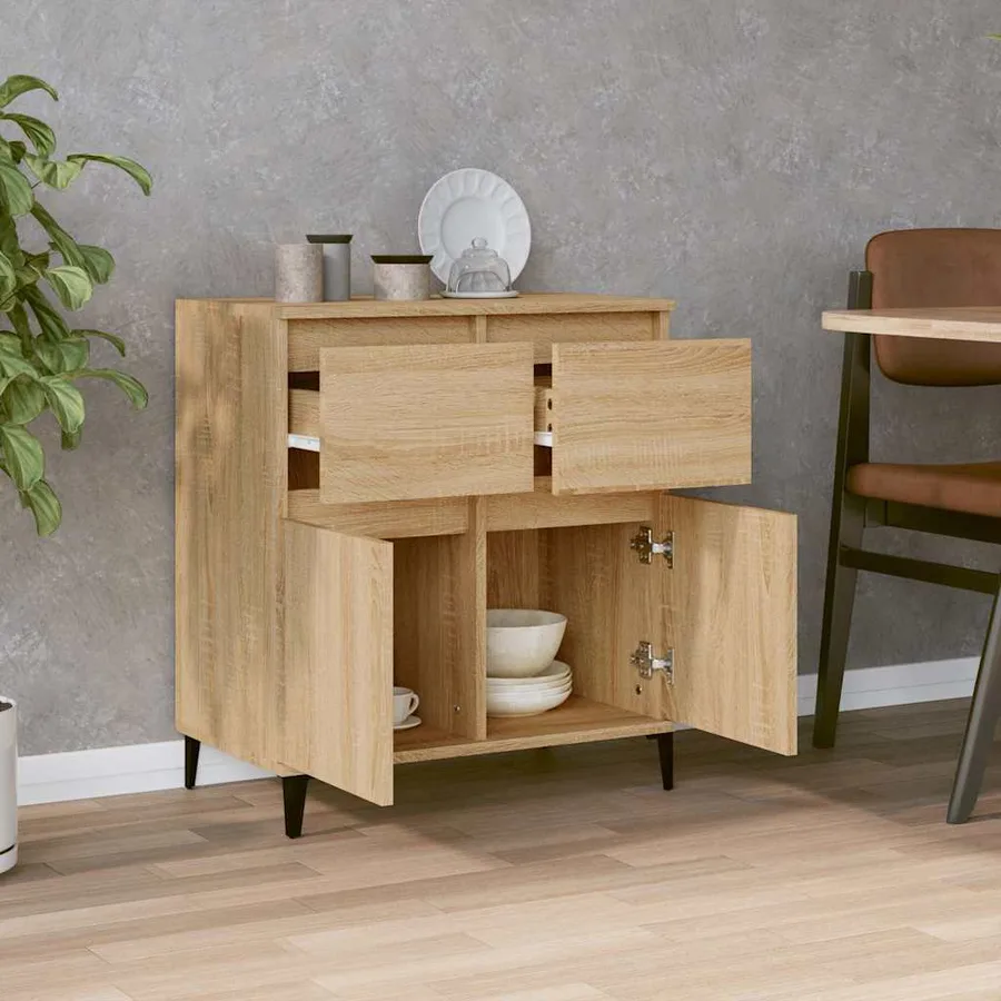 Buffet Chêne sonoma 60x35x70 cm Bois d'ingénierie - 3