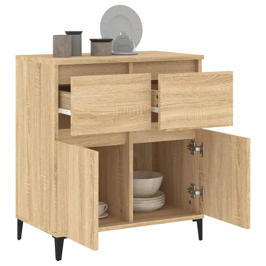 Buffet Chêne sonoma 60x35x70 cm Bois d'ingénierie - 5