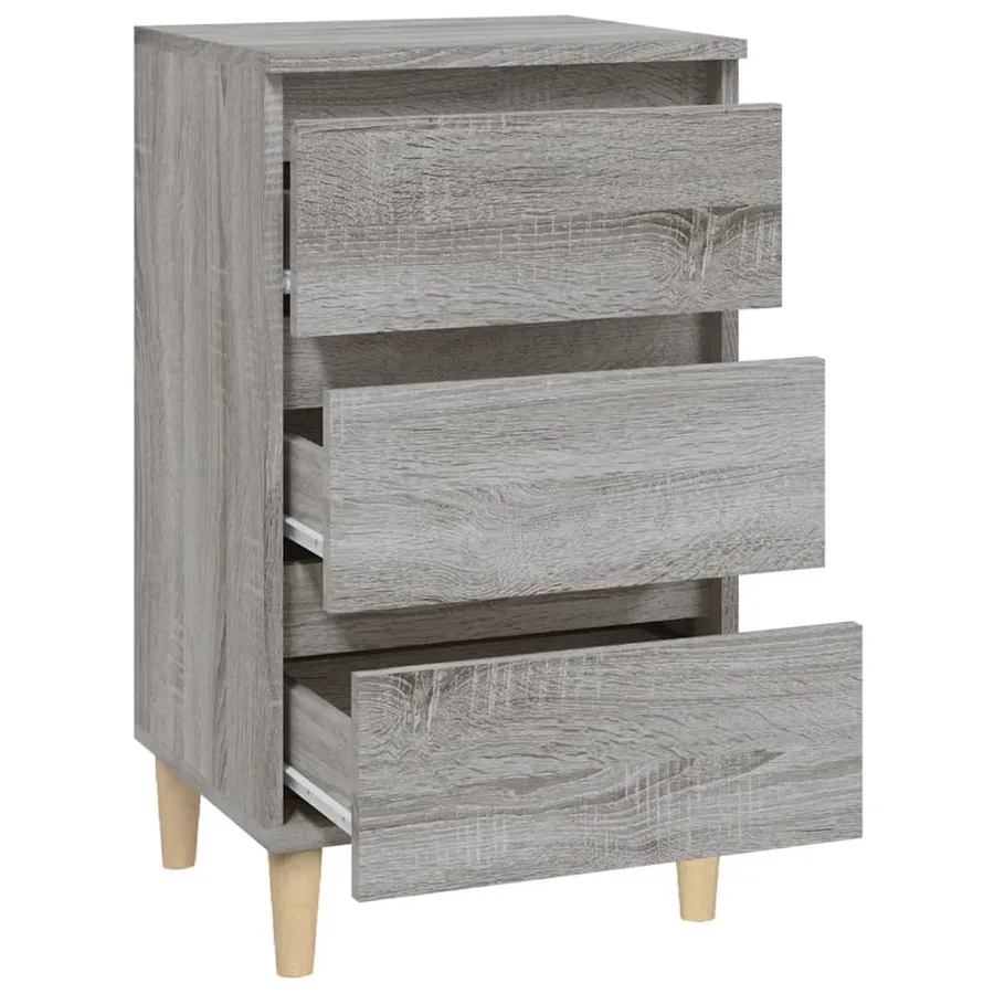 Table de chevet sonoma gris 40x35x70 cm bois d'ingénierie - 7