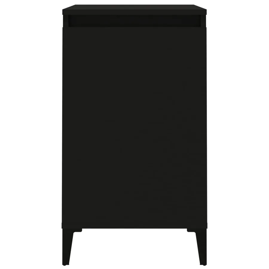 Tables de chevet 2 pcs noir 40x35x70 cm bois d'ingénierie - 7