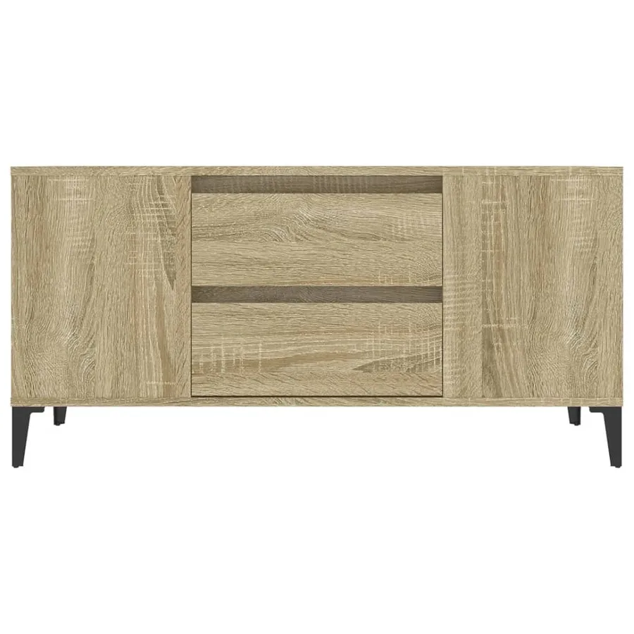 Meuble TV Chêne sonoma 102x44,5x50 cm Bois d'ingénierie - 6