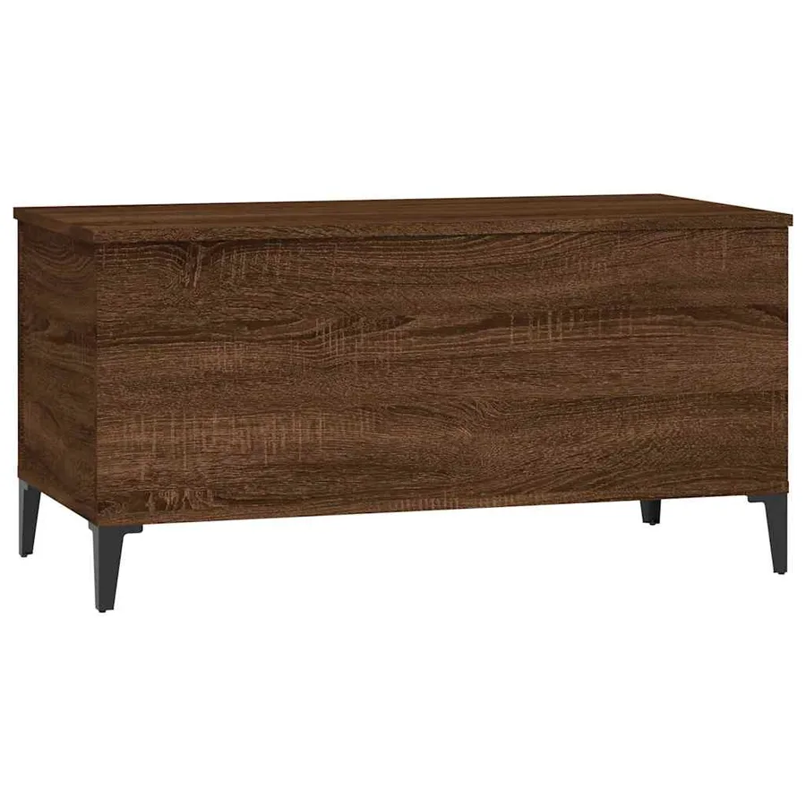 Table basse Chêne marron 90x44,5x45 cm Bois d'ingénierie - 4