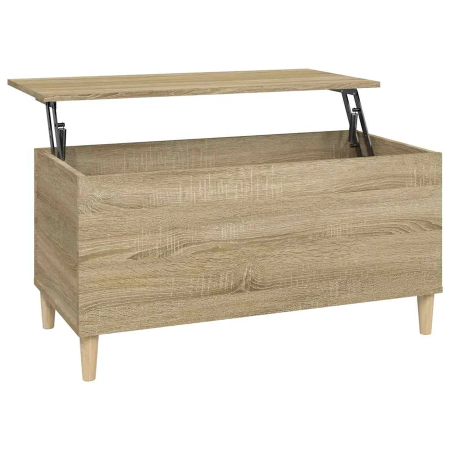 Table basse Chêne sonoma 90x44,5x45 cm Bois d'ingénierie - 2