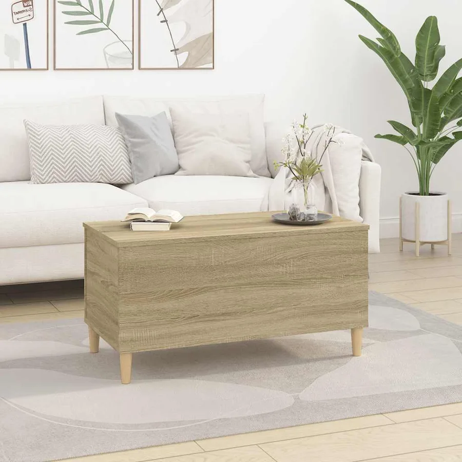 Table basse Chêne sonoma 90x44,5x45 cm Bois d'ingénierie - 3