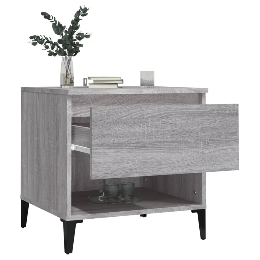 Table d'appoint Sonoma gris 50x46x50 cm Bois d'ingénierie - 5
