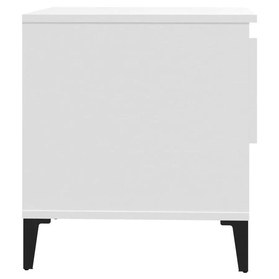 Table d'appoint Blanc 50x46x50 cm Bois d’ingénierie - 8