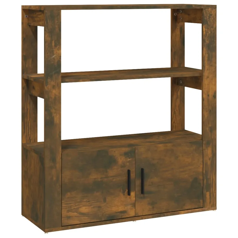 Buffet Chêne fumé 80x30x90 cm Bois d'ingénierie - 2