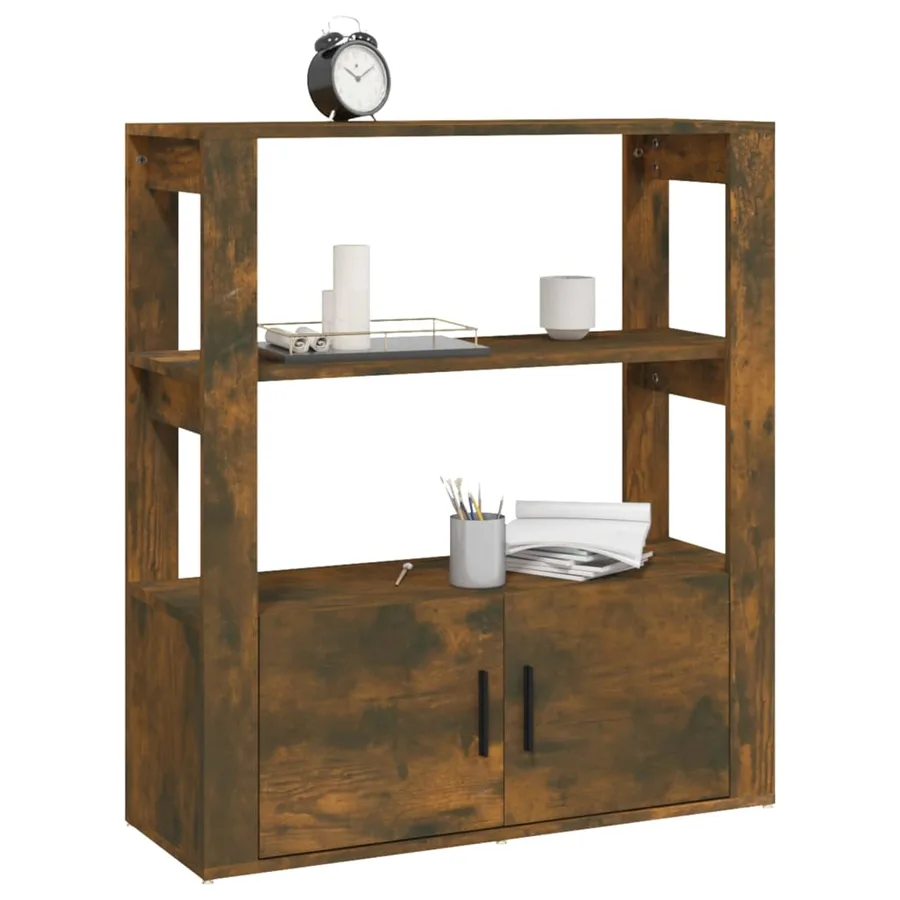 Buffet Chêne fumé 80x30x90 cm Bois d'ingénierie - 4