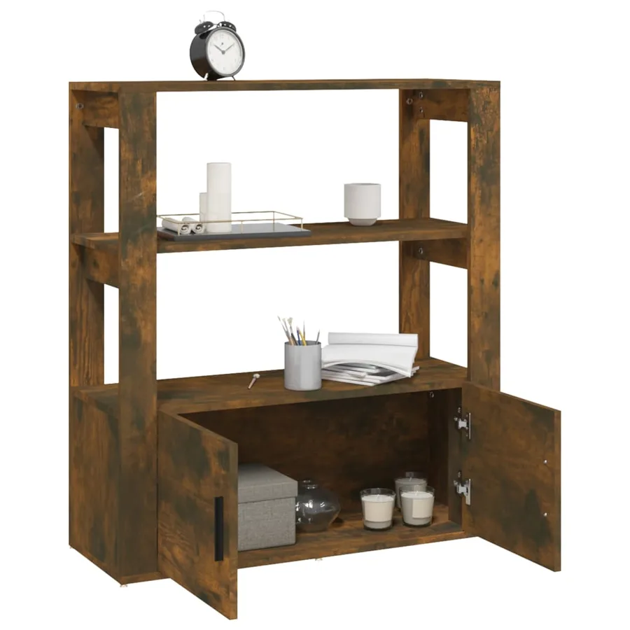 Buffet Chêne fumé 80x30x90 cm Bois d'ingénierie - 5