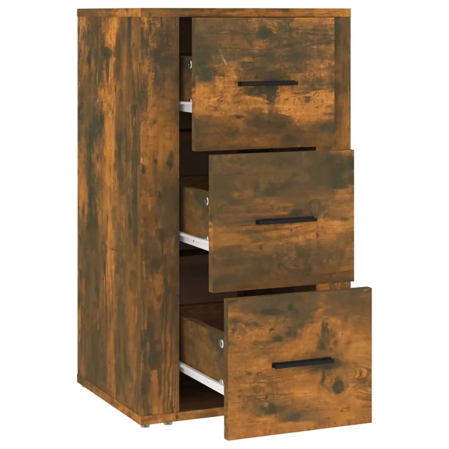 Buffet Chêne fumé 40x33x70 cm Bois d'ingénierie - 4
