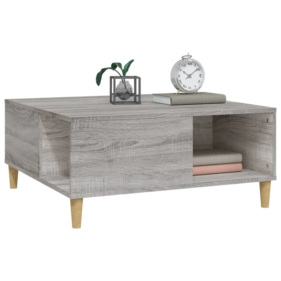 Table basse sonoma gris 80x80x36,5 cm bois d'ingénierie - 4