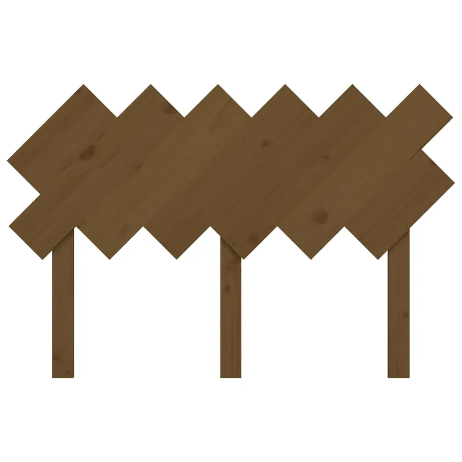 Tête de lit Marron miel 122,5x3x80,5 cm Bois massif de pin - 4