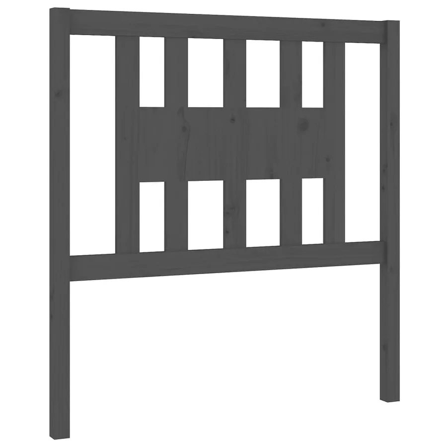 Tête de lit Gris 106x4x100 cm Bois massif de pin - 2