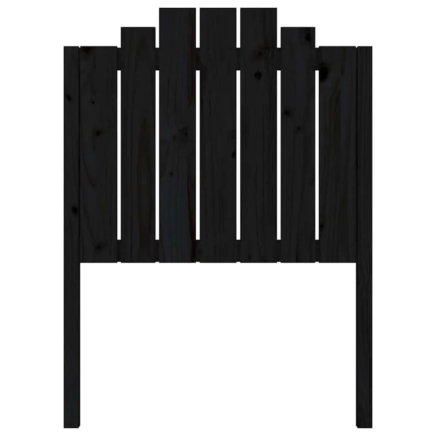 Tête de lit Noir 81x4x110 cm Bois massif de pin - 4