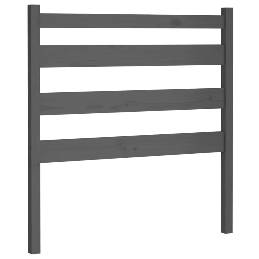 Tête de lit Gris 96x4x100 cm Bois massif de pin - 2