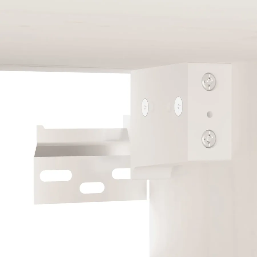 Armoire murale blanc 60x30x30 cm Bois de pin massif - 7